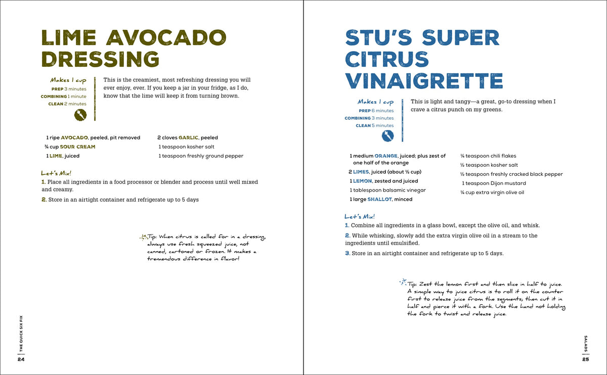 Lime Avocado Dressing & Stu’s Super Citrus Vinaigrette