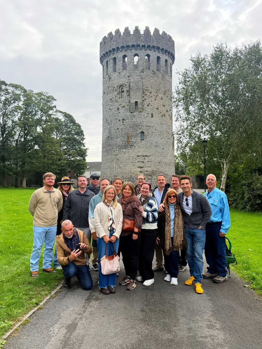 Chef Stu and travelers at Nenagh Castle