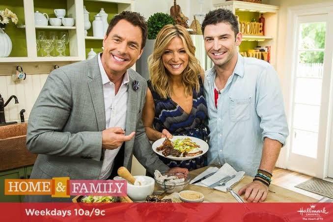 An archival Home and Family kitchen photo with the show’s Hallmark Channel banner.